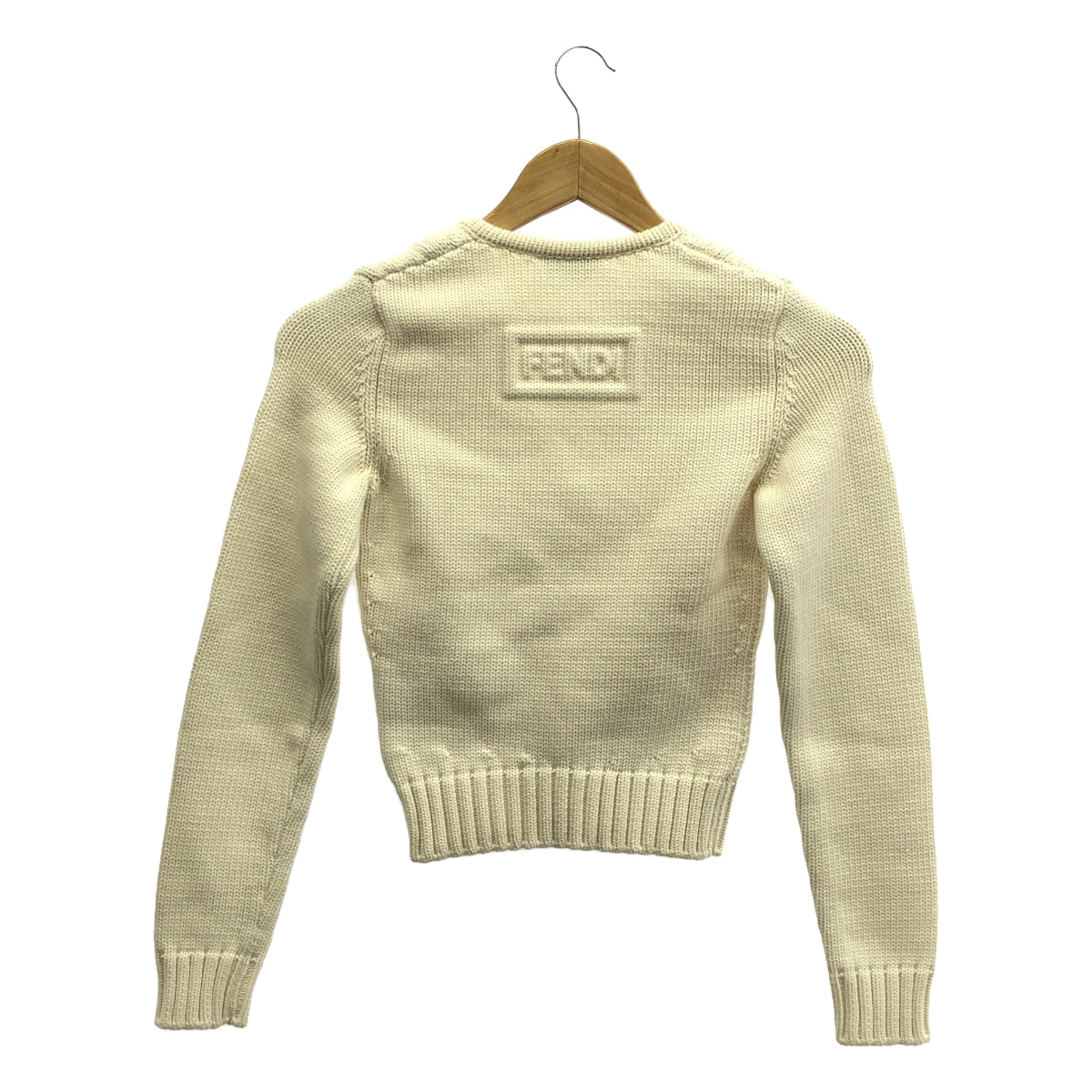 FENDI / フェンディ | コットン フェイクポケット Vネック ニット | 36