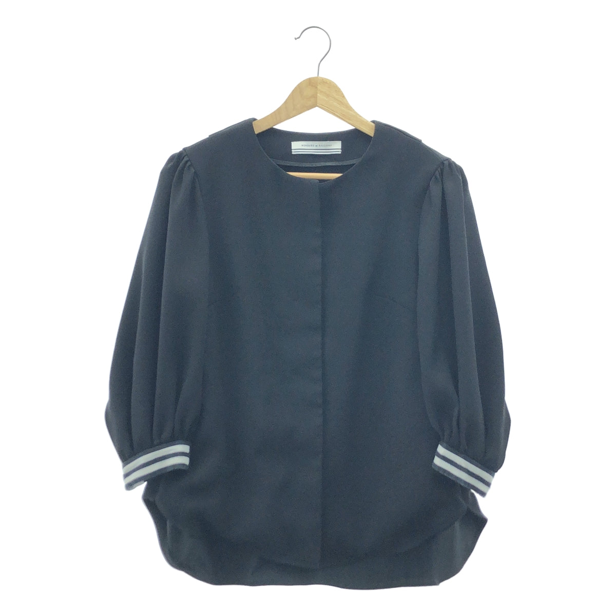 BORDERS at BALCONY / ボーダーズアットバルコニー | BALLON SLEEVES TOP バルーンスリーブトップス | 36 | ブラック | レディース