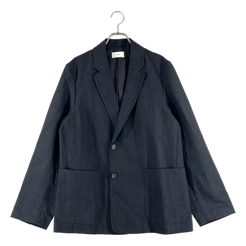 ATON / エイトン | 2026SS | TWIST WOOL LINEN SEMI DOUBLE JACKET ダブル ジャケット | 2 | メンズ