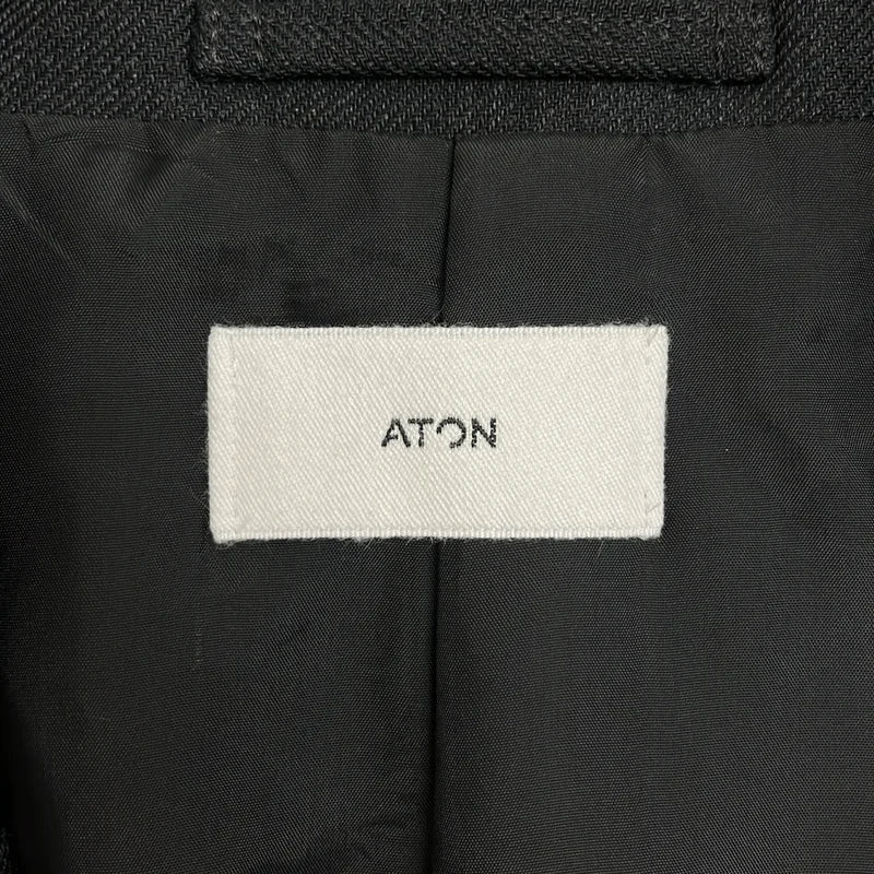 ATON / エイトン | 2026SS | TWIST WOOL LINEN SEMI DOUBLE JACKET ダブル ジャケット | 2 | メンズ