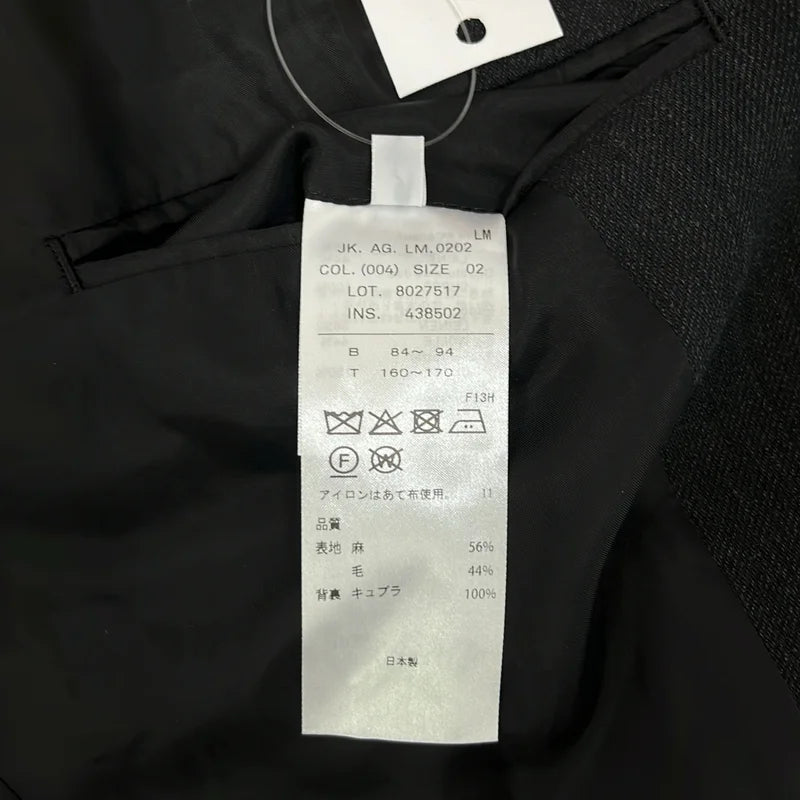 ATON / エイトン | 2026SS | TWIST WOOL LINEN SEMI DOUBLE JACKET ダブル ジャケット | 2 | メンズ