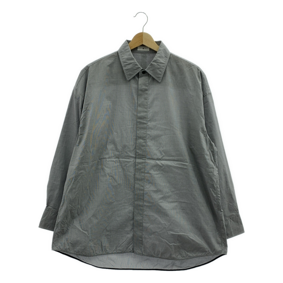 TOMORROWLAND .B | 2025AW | 格紋棉質超大常規領襯衫 | 尺寸 34 |