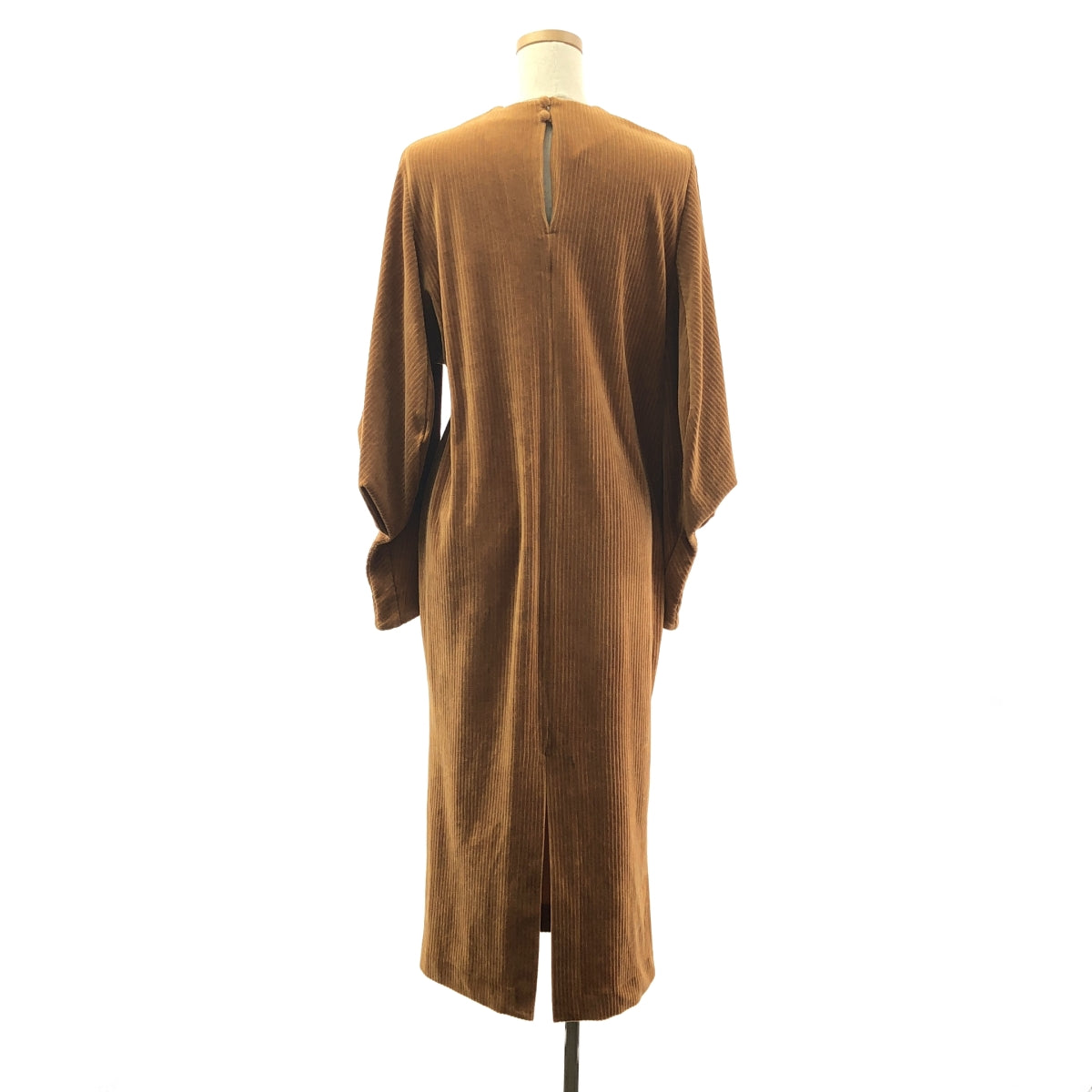 Mame Kurogouchi / 마메쿠로고우치 | 2021AW | Ribbed Velour Jersey Dress / 벨루어 저지 원피스 | 1 | 여성