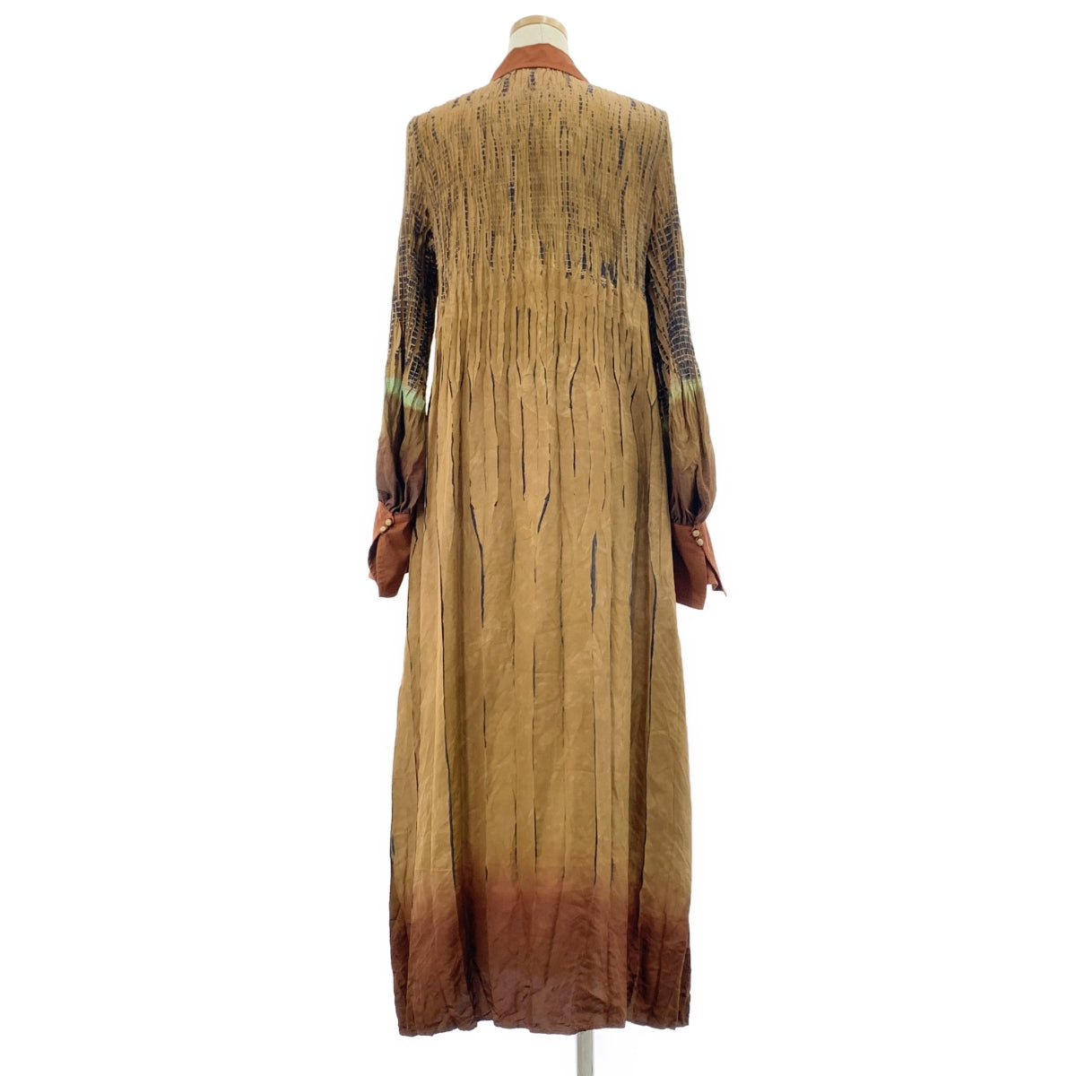 Mame Kurogouchi / 마메쿠로고우치 | 2023SS | Arimatsu Shibori Ombre Dyed Silk Shirt Dress 아리마츠 조리개 실크 셔츠 원피스 | 2 |
