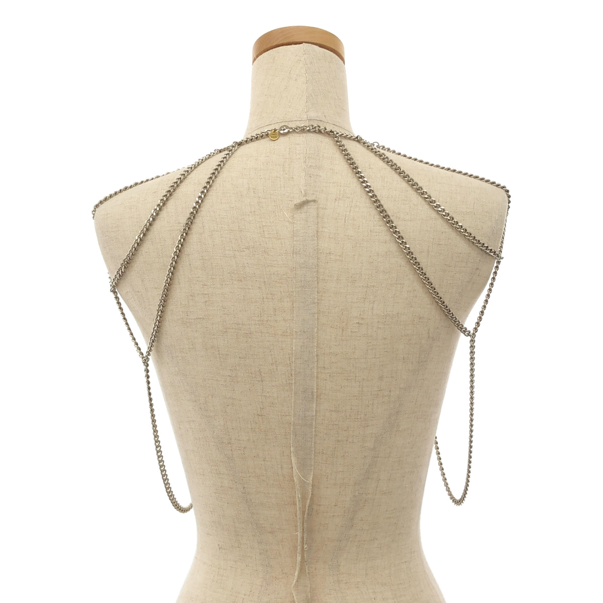 [狀況極佳] FUMIE=TANAKA | 2024 秋冬 | 鏈條肩項鍊 | F | 銀色 | 女款