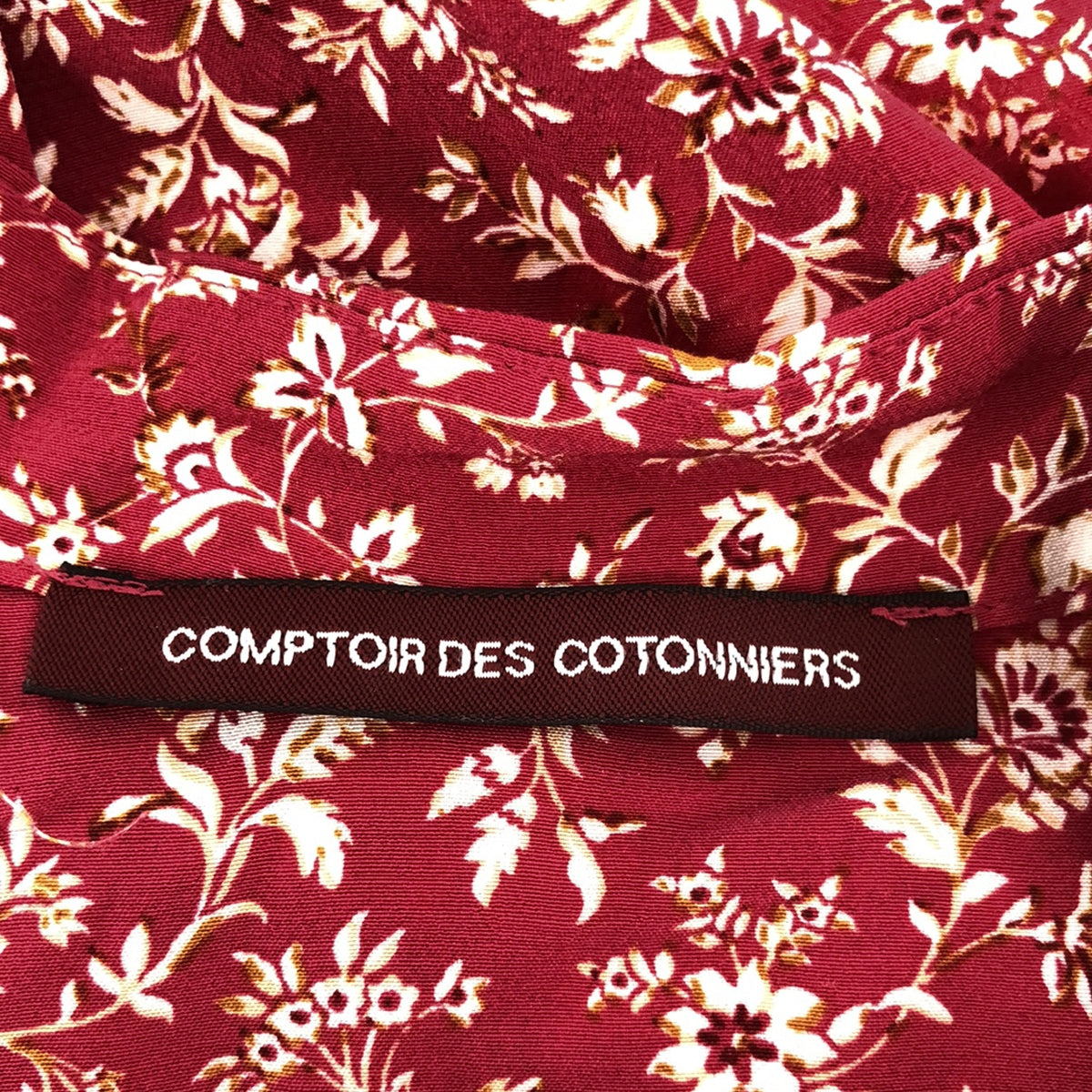 【미품】 COMPTOIR DES COTONNIERS / 콘토와 데 코토니에 | 플라워 프린트 원피스 | XS | 핑크 / 화이트 / 오렌지 | 여성