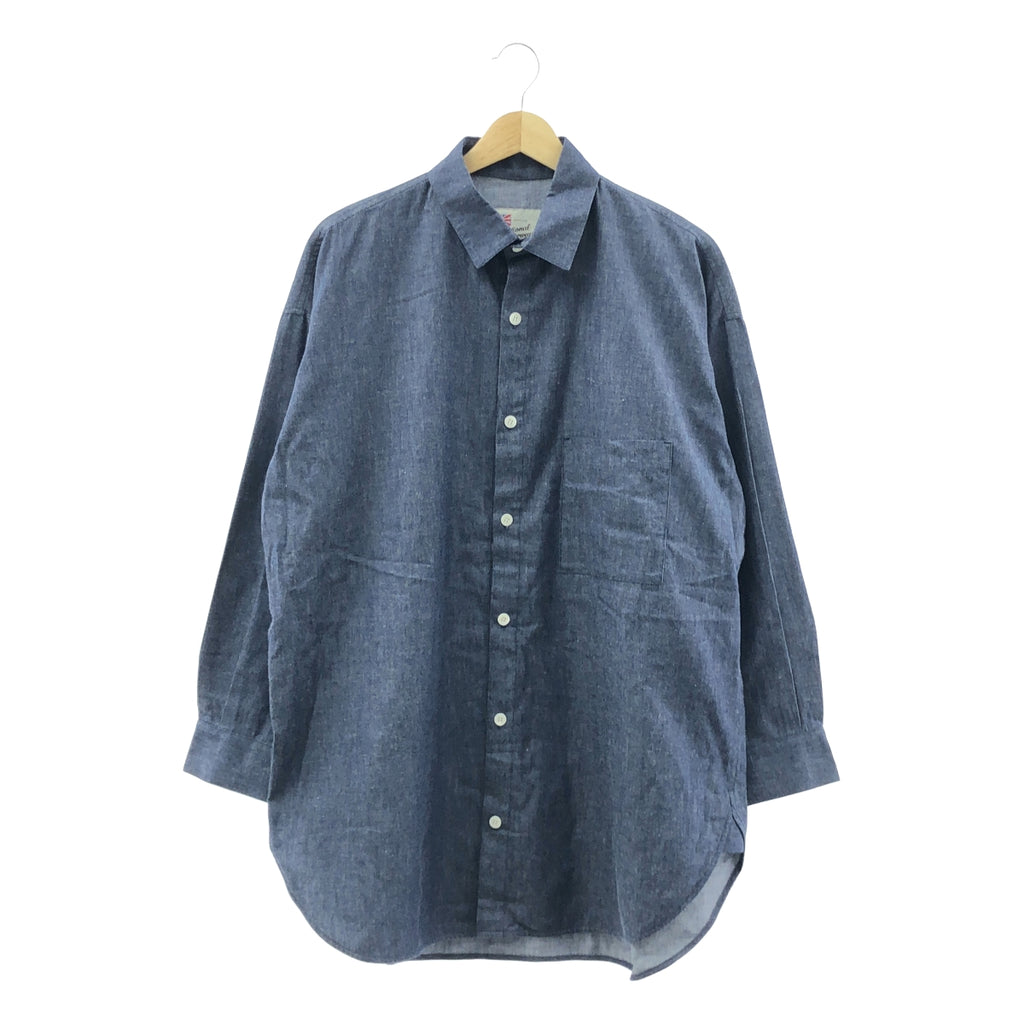 Traditional Weatherwear / トラディショナルウェザーウェア | オーバシルエット シャツ | S | ネイビー | メンズ