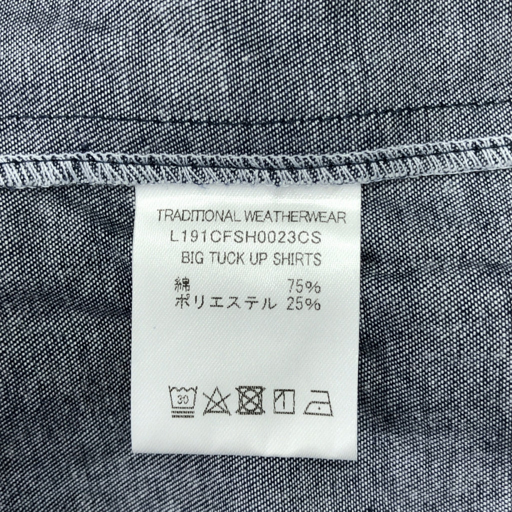 Traditional Weatherwear / トラディショナルウェザーウェア | オーバシルエット シャツ | S | ネイビー | メンズ