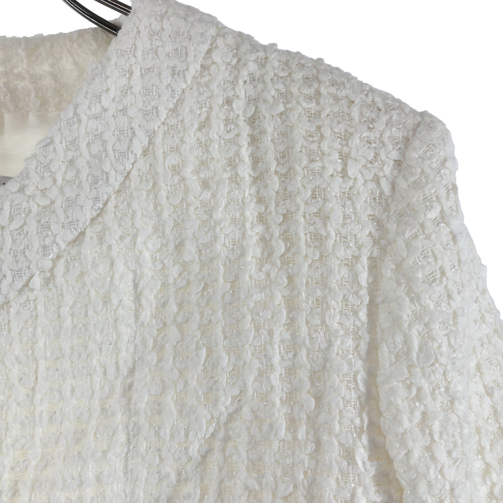 CHANEL / 샤넬 | 2023SS | 코코 마크 버튼 코튼 트위드 노 컬러 재킷 | 34 | 여성