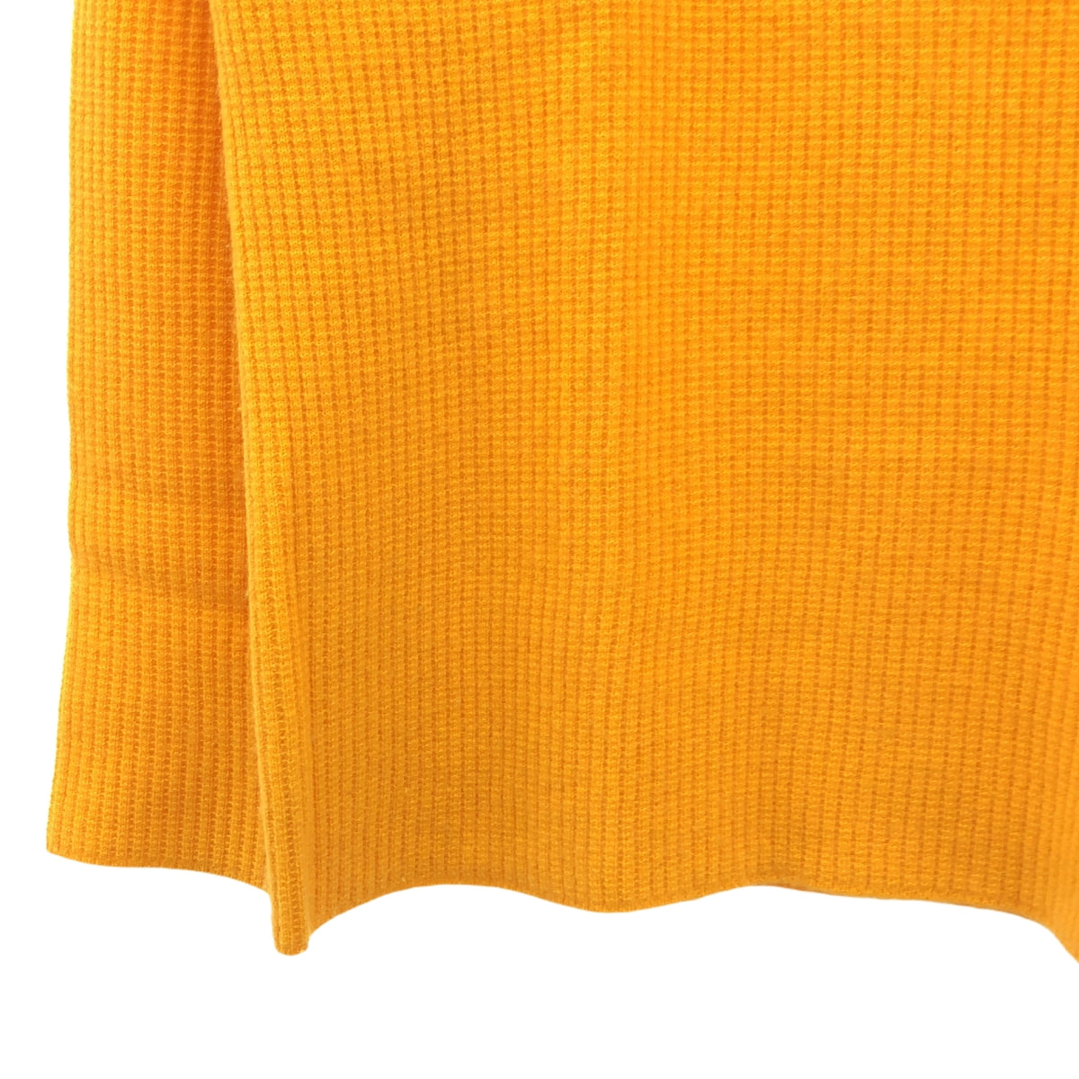 羅恩赫爾曼 |羊絨華夫格圓領針織衫 | L |橙色 |男士