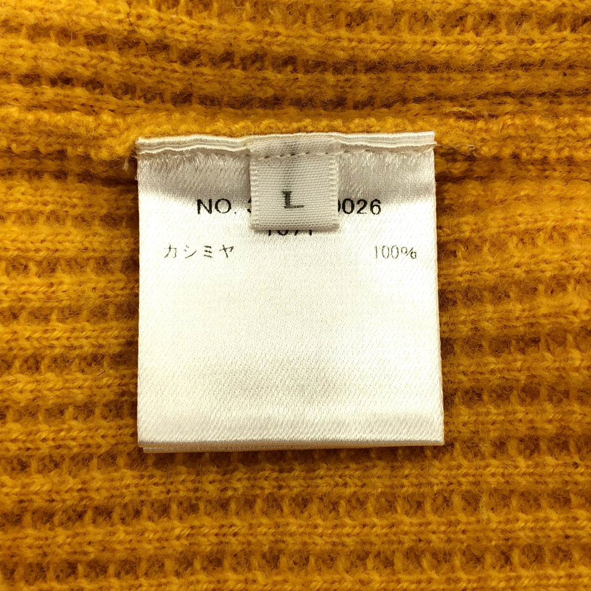 Ron Herman | Cashmere Waffle Crew Neck Knit | L | Orange | Men's
