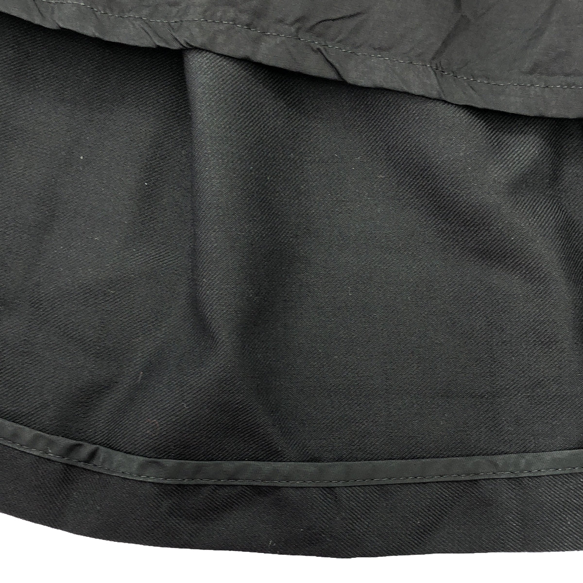 【美品】  noir kei ninomiya / ノワールケイニノミヤ | 2021SS | カシミヤ ウール ドローストリング ティアード スカート / 裏地付き | S | ブラック | レディース