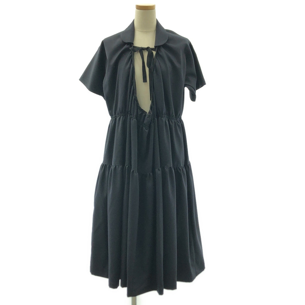 【미품】 tricot COMME des GARCONS / 토리코 콤 데 갤슨 | 2020SS | 변형 원 칼라 개더 볼륨 원피스 |