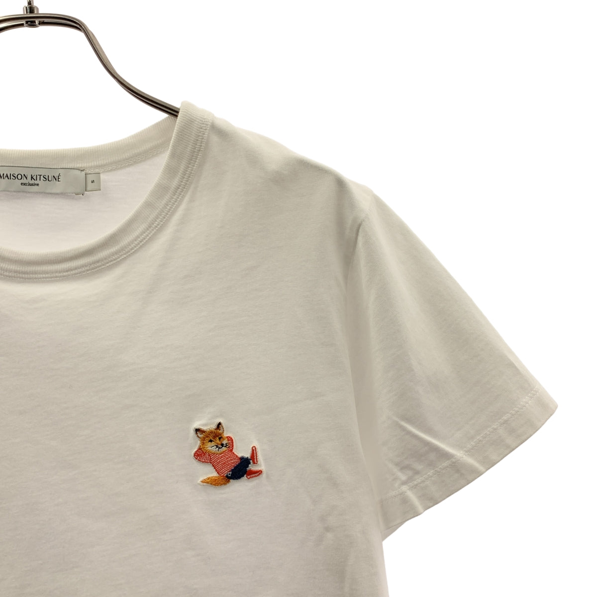 MAISON KITSUNE | 狐狸圖案棉質圓領上衣 | S碼 | 女款