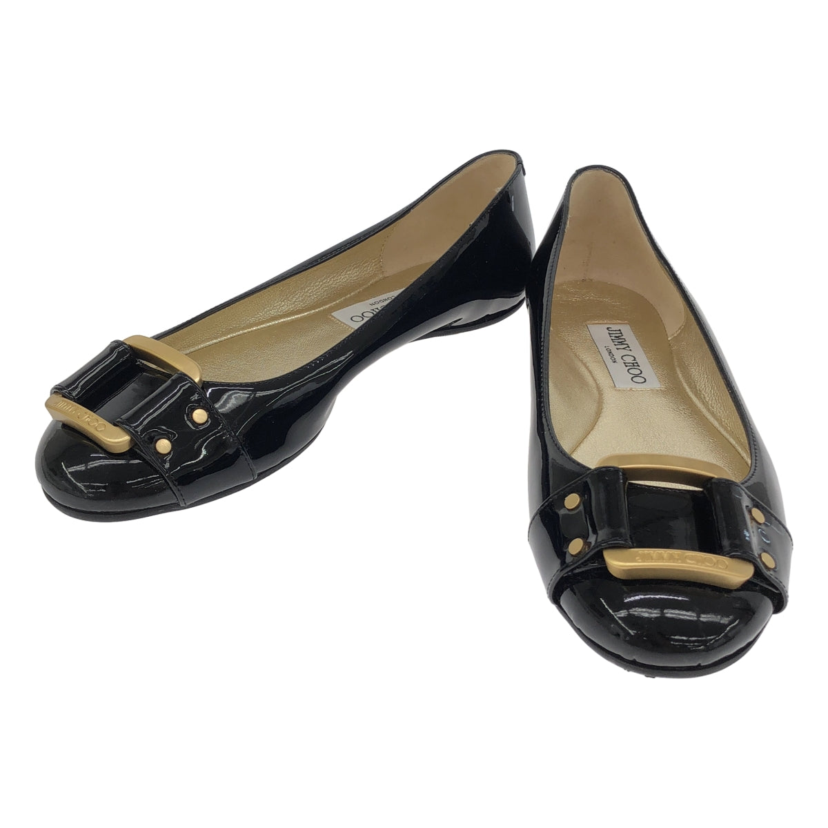 JIMMY CHOO | 漆皮扣環圓頭高跟鞋 | 37號 |