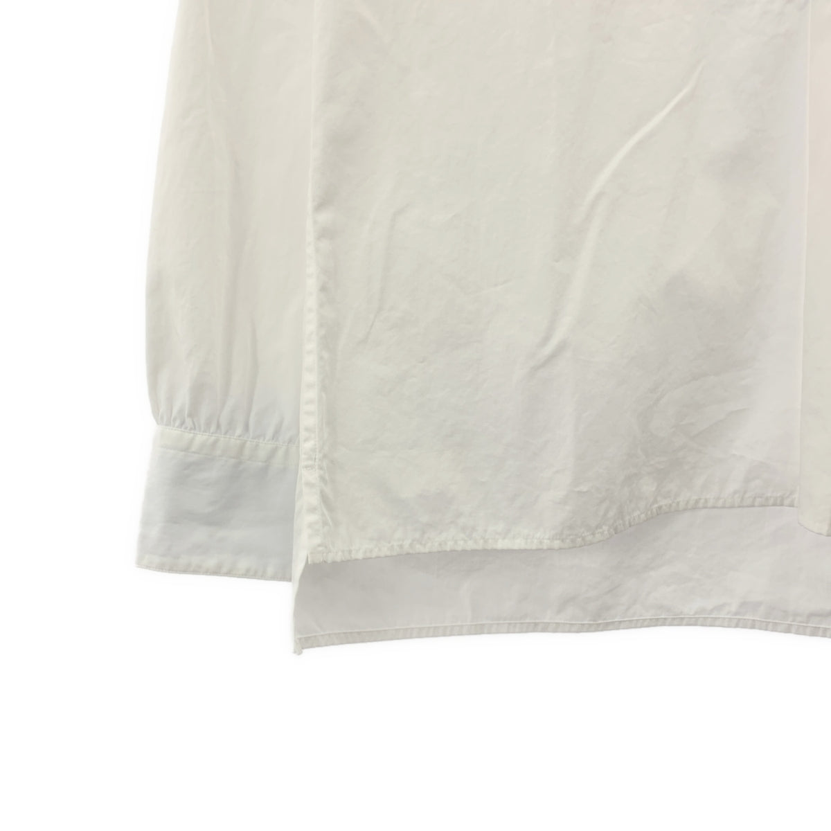 MARGARET HOWELL / マーガレットハウエル | コットン ストライプ切替 バンドカラーシャツ | 1 |