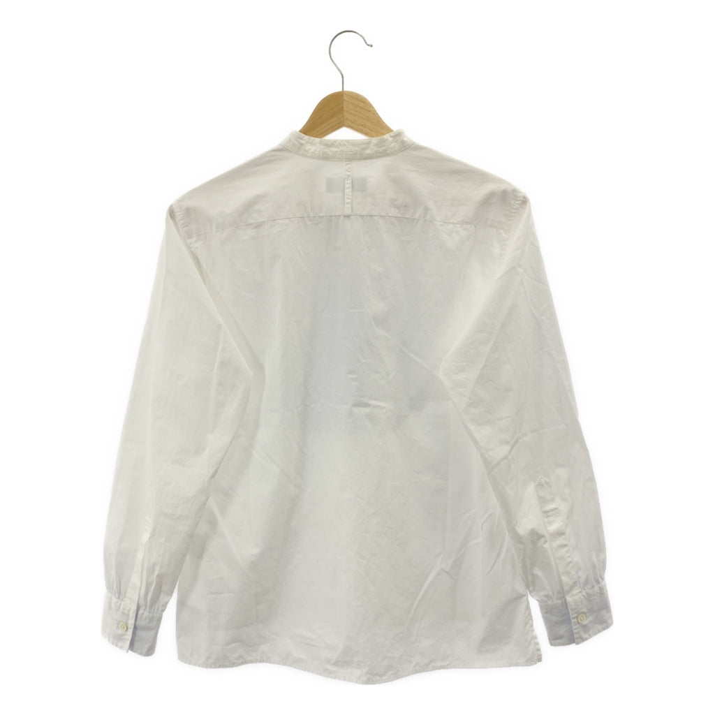 MARGARET HOWELL / マーガレットハウエル | コットン ストライプ切替 バンドカラーシャツ | 1 |