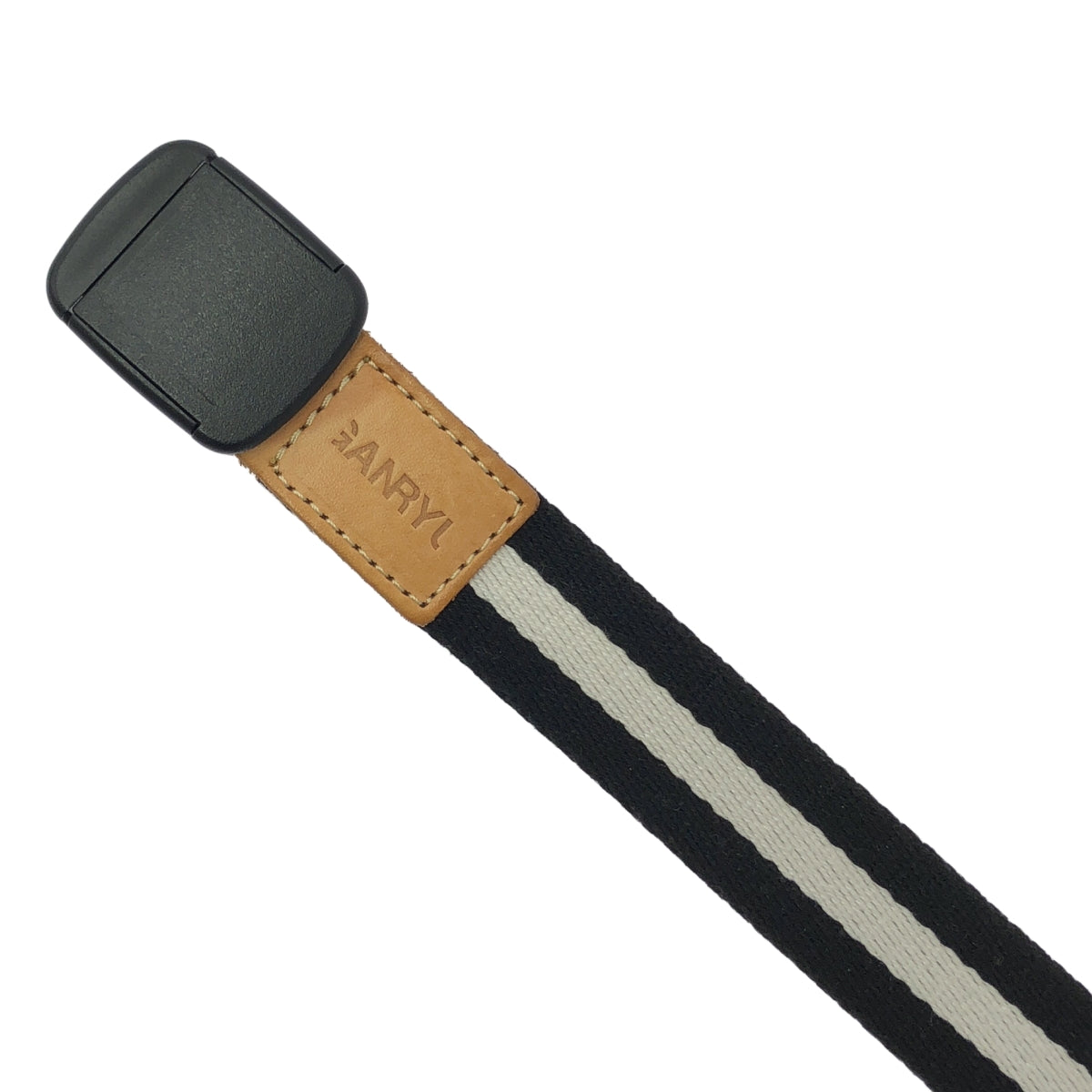 GANRYU | 2013 春夏 | 皮革配件線帶腰帶 | F 碼 | 黑白 | 男士