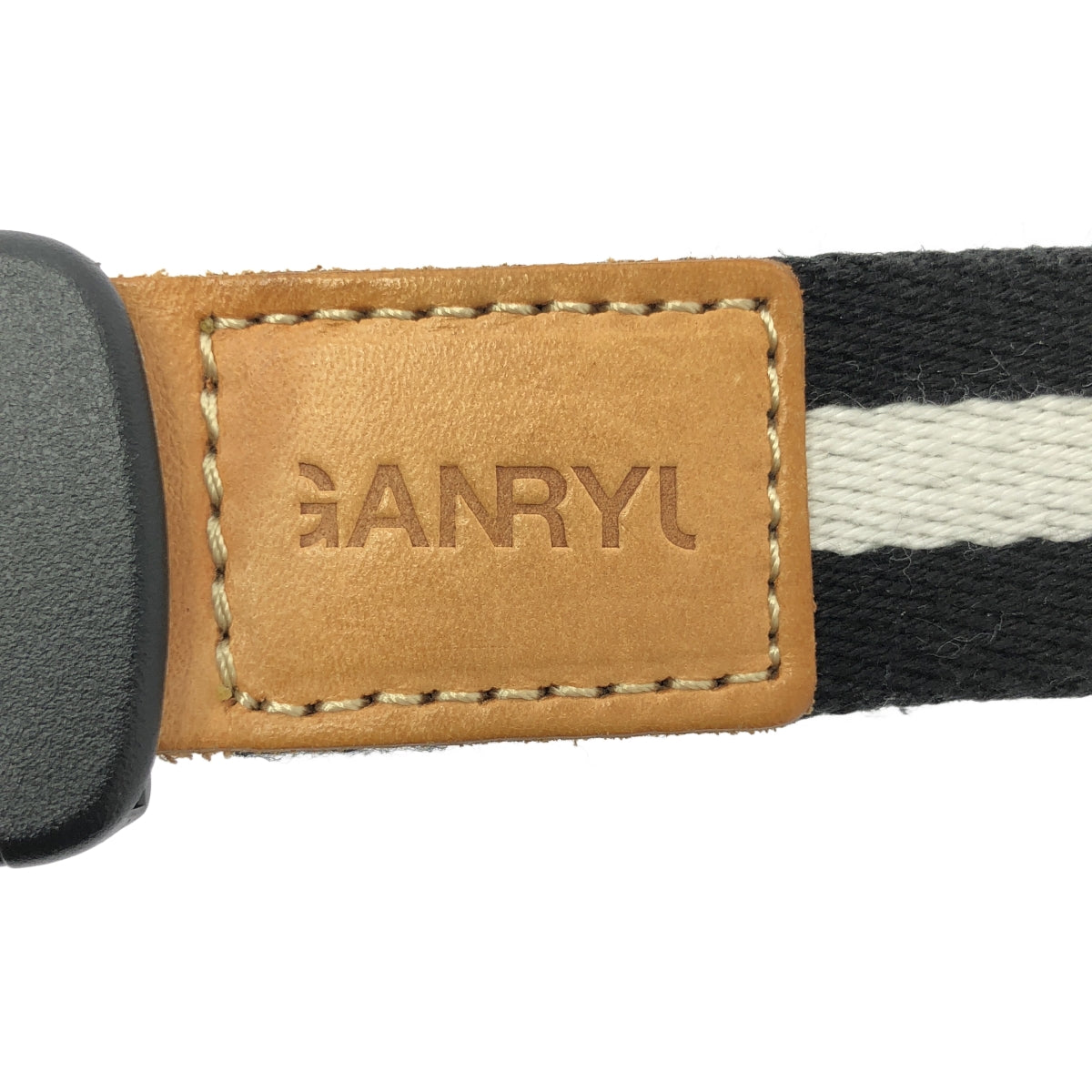 GANRYU | 2013 春夏 | 皮革配件線帶腰帶 | F 碼 | 黑白 | 男士