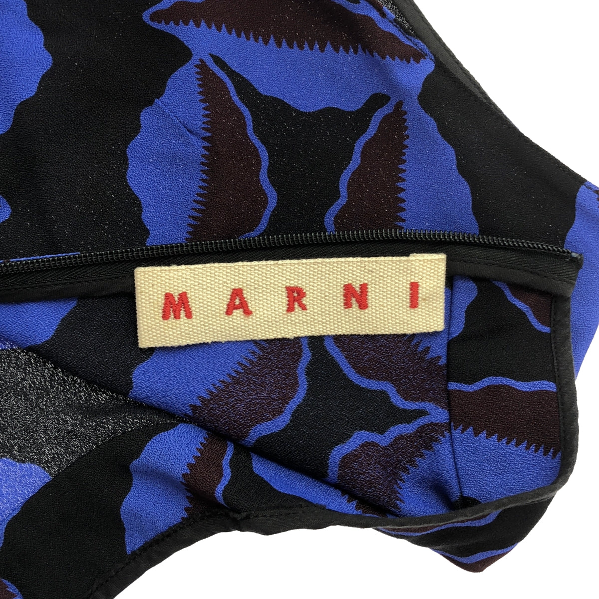 MARNI / マルニ | リーフプリント ペプラム ブラウス | 40 | レディース