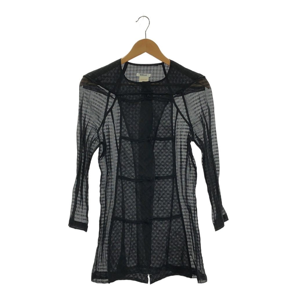 ISSEY MIYAKE / 이세이미야케 | KZELLE / 체크 시어 차이나 셔츠 | M | 여성