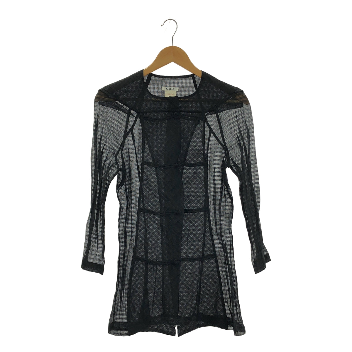 ISSEY MIYAKE / 이세이미야케 | KZELLE / 체크 시어 차이나 셔츠 | M | 여성