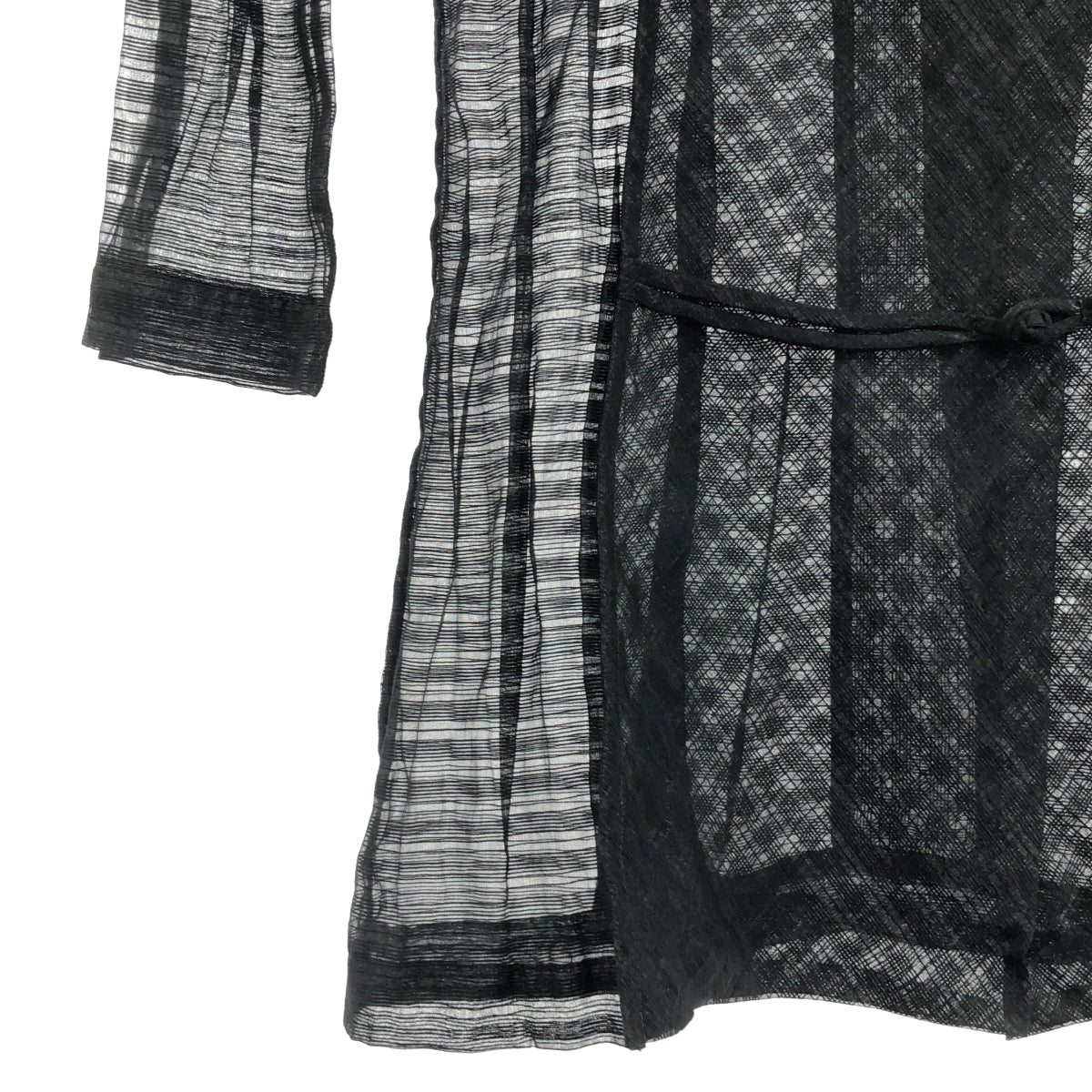 ISSEY MIYAKE / 이세이미야케 | KZELLE / 체크 시어 차이나 셔츠 | M | 여성