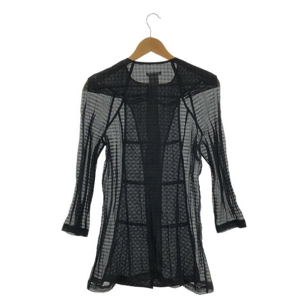 ISSEY MIYAKE / 이세이미야케 | KZELLE / 체크 시어 차이나 셔츠 | M | 여성