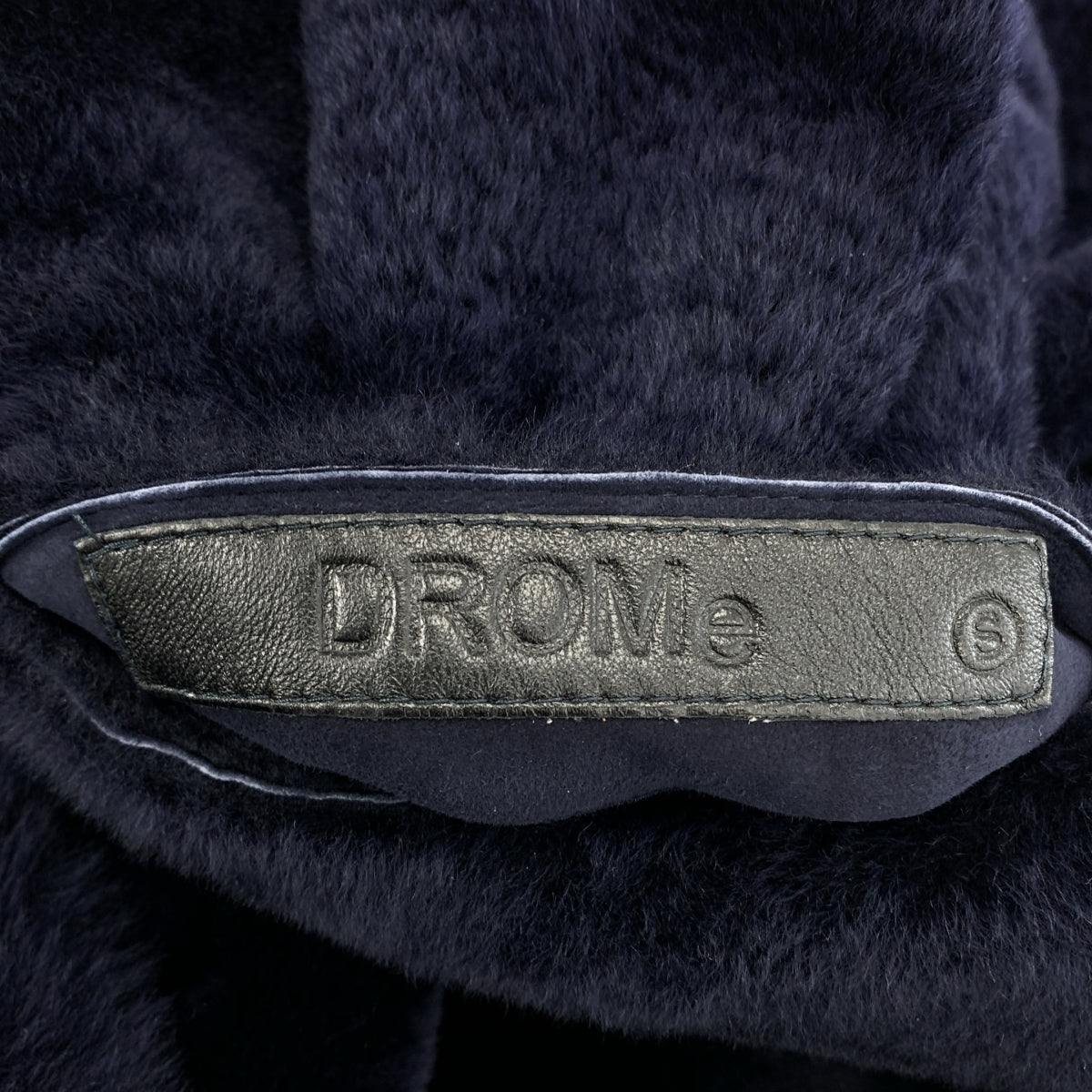 【美品】  DROMe / ドローム | 羊革 ムートンレザー リバーシブル ベルテッド | S | ネイビー | レディース