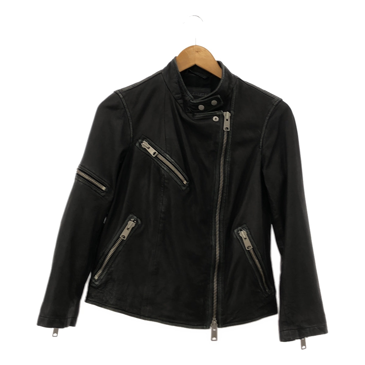 ALLSAINTS / All Saints | MAST BIKER Lamb Leather Double Rider Jacket | UK8 | Black | Women's