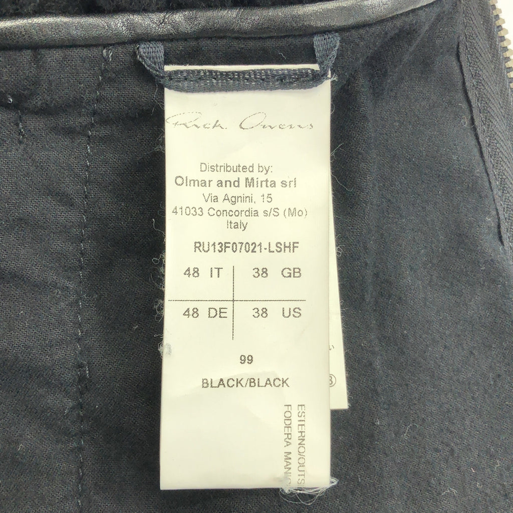 Rick Owens / リックオウエンス | ラムレザー ムートン シアリングジャケット | 48 | メンズ