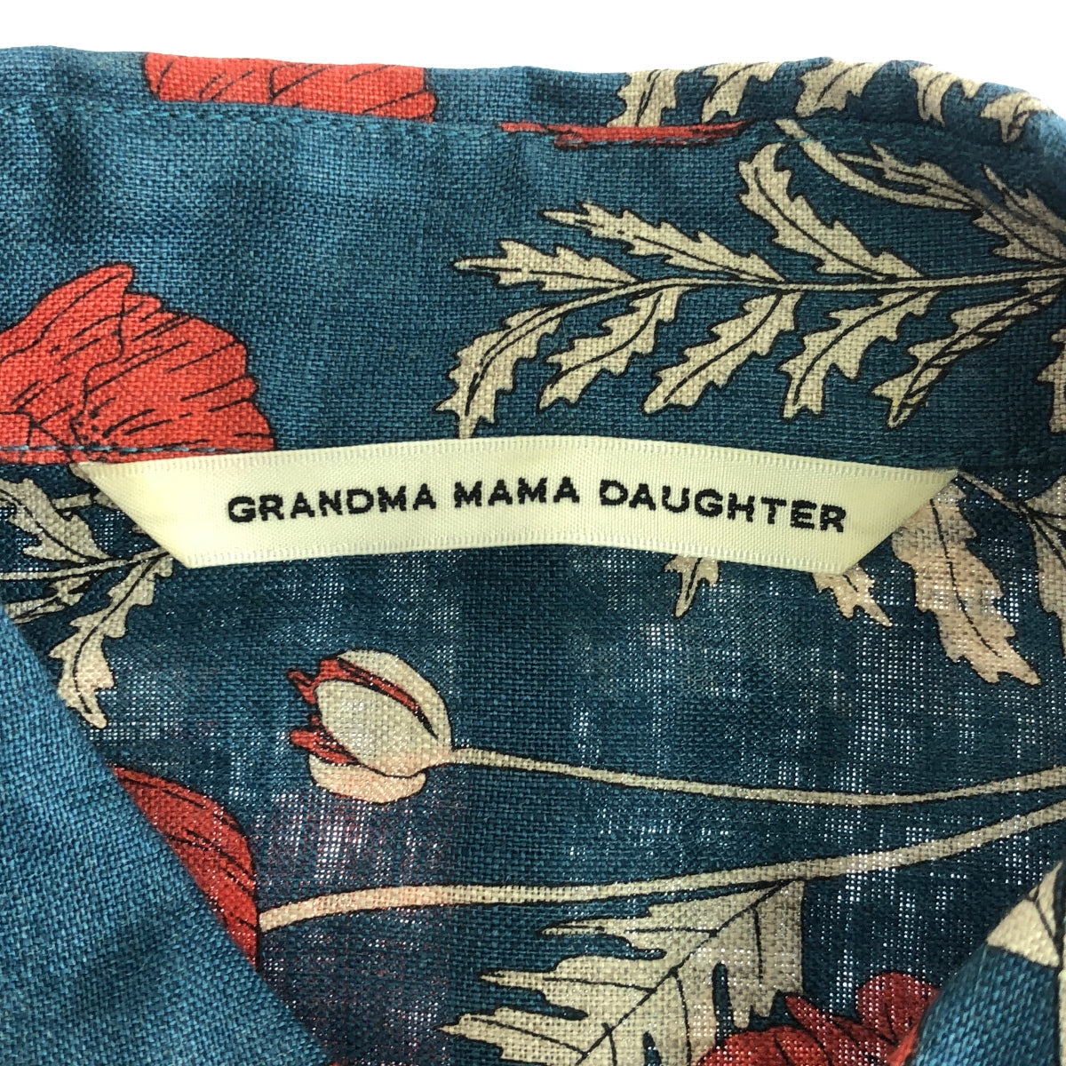 【美品】  grandma MAMA daughter / グランマママドーター | リネン | 0 | ブルー/レッド系 | レディース