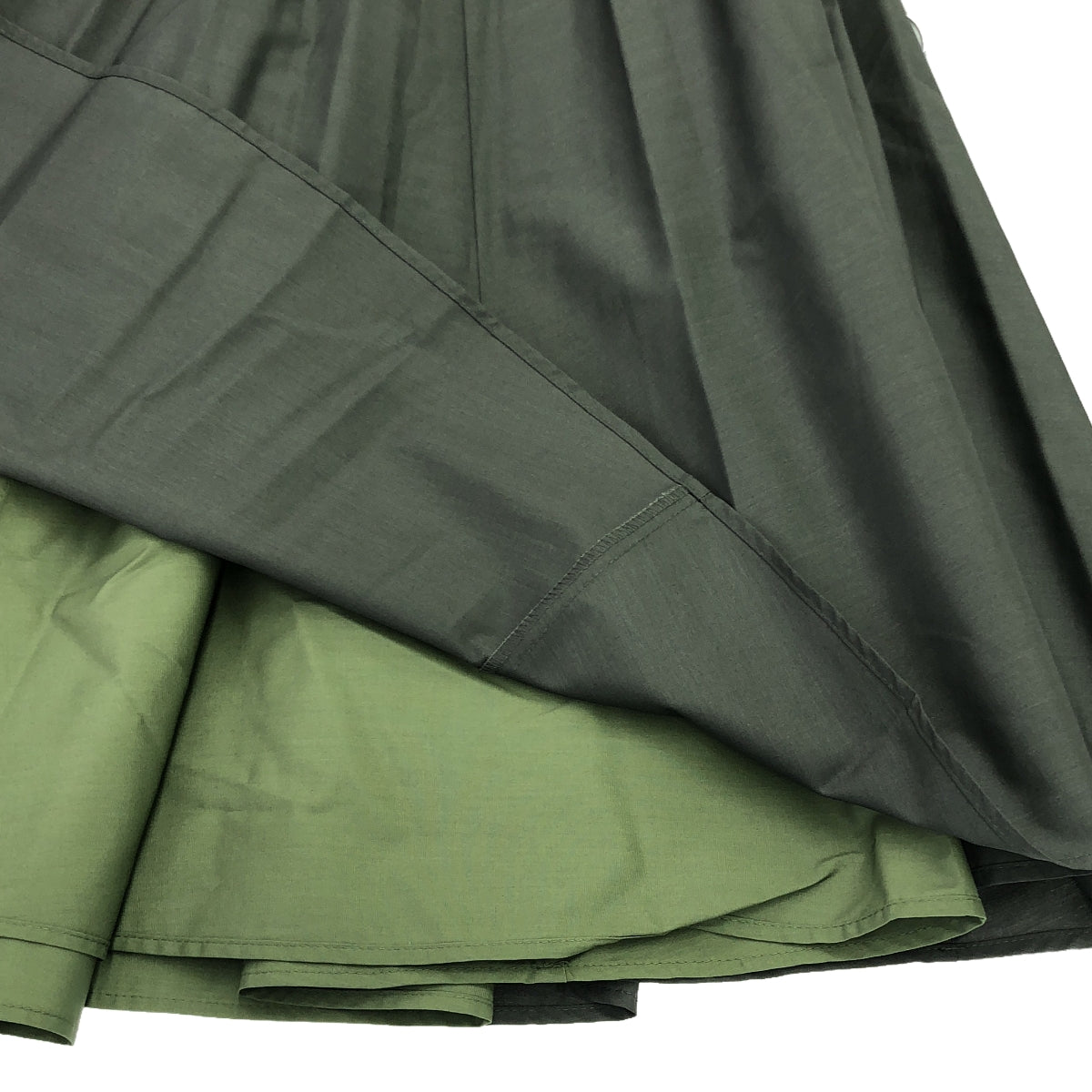 【美品】  Rosy Monster / ロージーモンスター | ドローストリング ボリューム スカート | S | グレー/グリーン | レディース