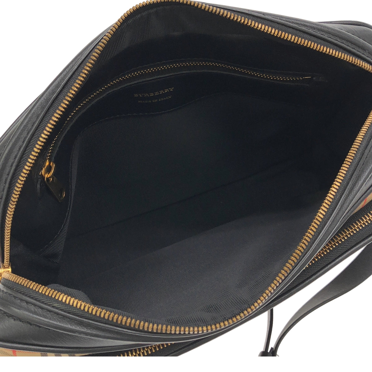 【미품】 Burberry / 버버리 | 가죽 전환 로고 쇠장식 노바 체크 숄더백 / 유니섹스 | 베이지 | 남성