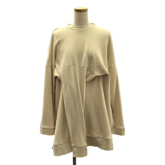 ENFOLD | Deformed slit sweatshirt pullover | 38 | Beige | Women's