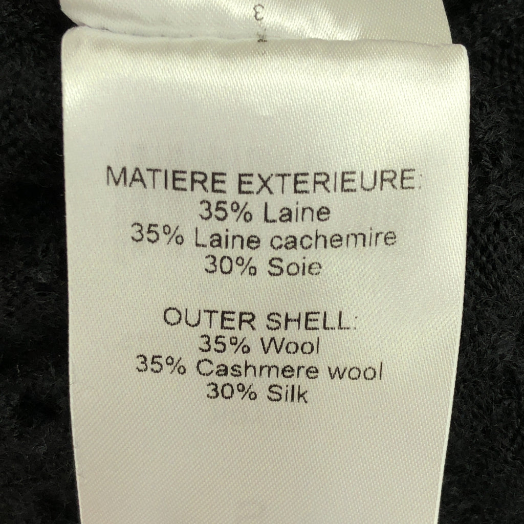 【美品】  Chloe / クロエ | パンチング クルーネック ロングスリーブ ニット | S | ブラック | レディース