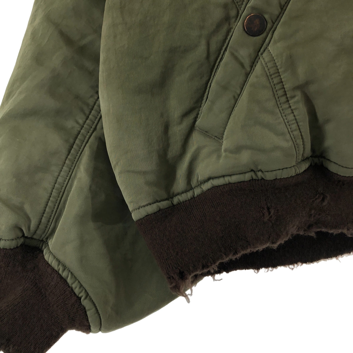 ANCELLM / アンセルム | 2025AW | FADED BOMBER JACKET / ダメージ加工 ミリタリー ボンバー ジャケット ブルゾン | 2 | メンズ