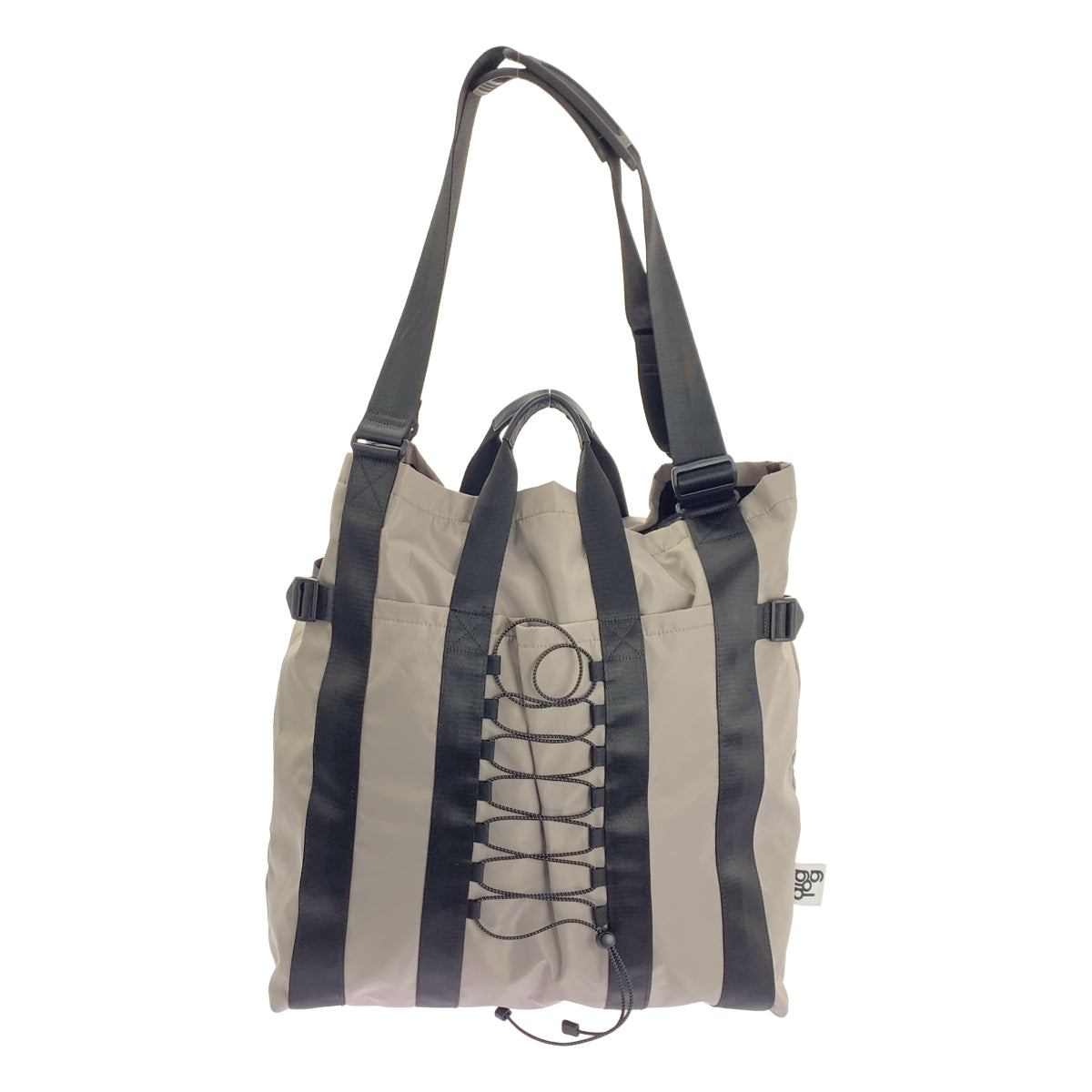 [近新] KISHIDAMIKI | 超大兩用手提包/單肩包 | 灰色 | 女款