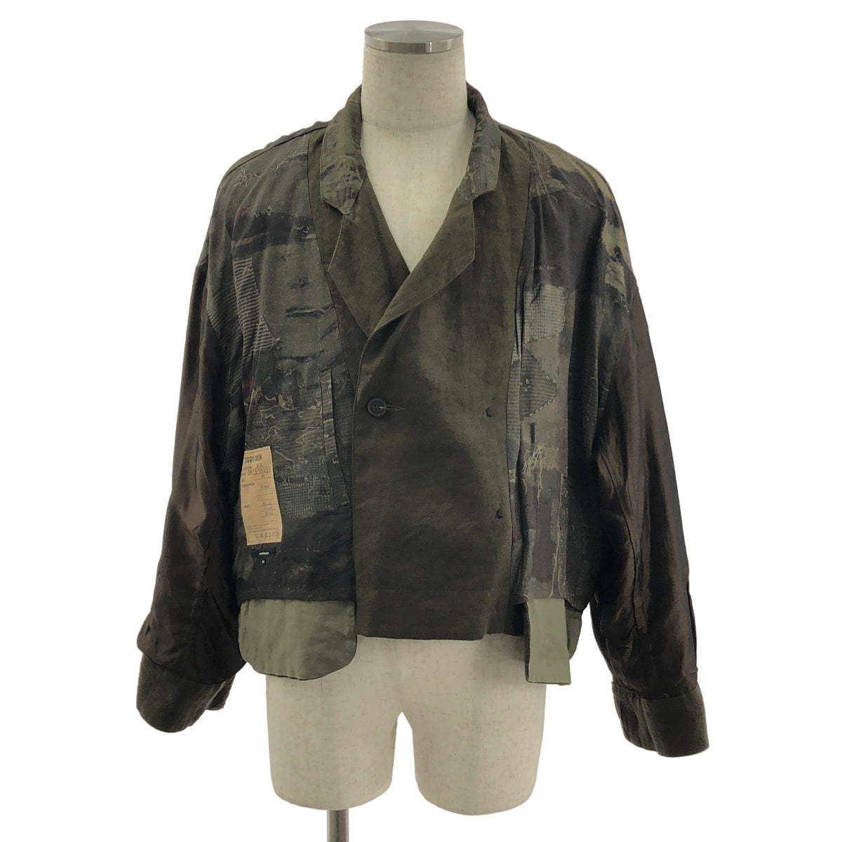 ziggy chen / 지기첸 | 2025SS | Double Breasted Cropped Jacket / 더블 브레스트 재킷 / 무늬 총 안감 | 44 | 남성