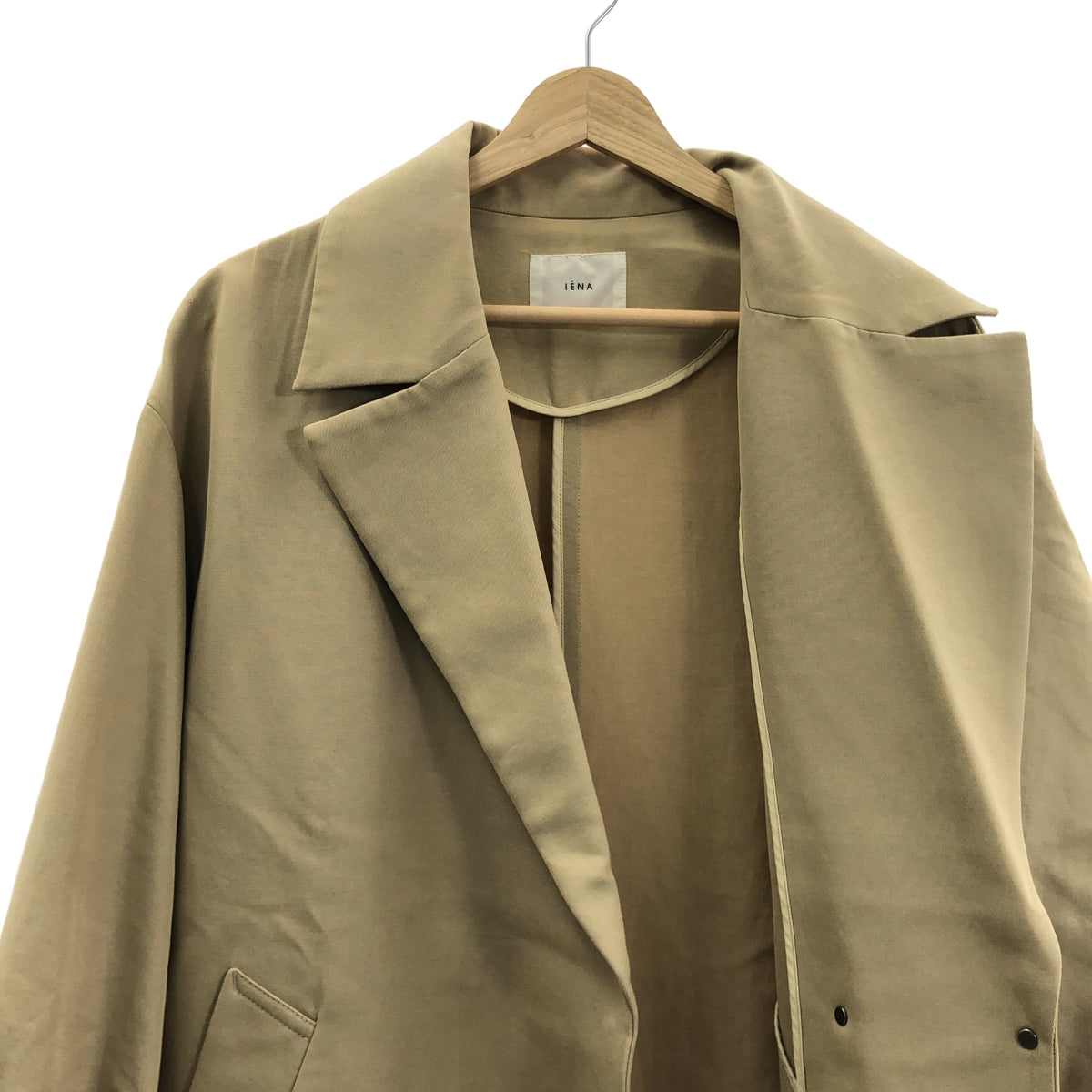 IENA / IENA | 棉雙交叉切斯特大衣 | 尺寸 38 | 米色 | 女款