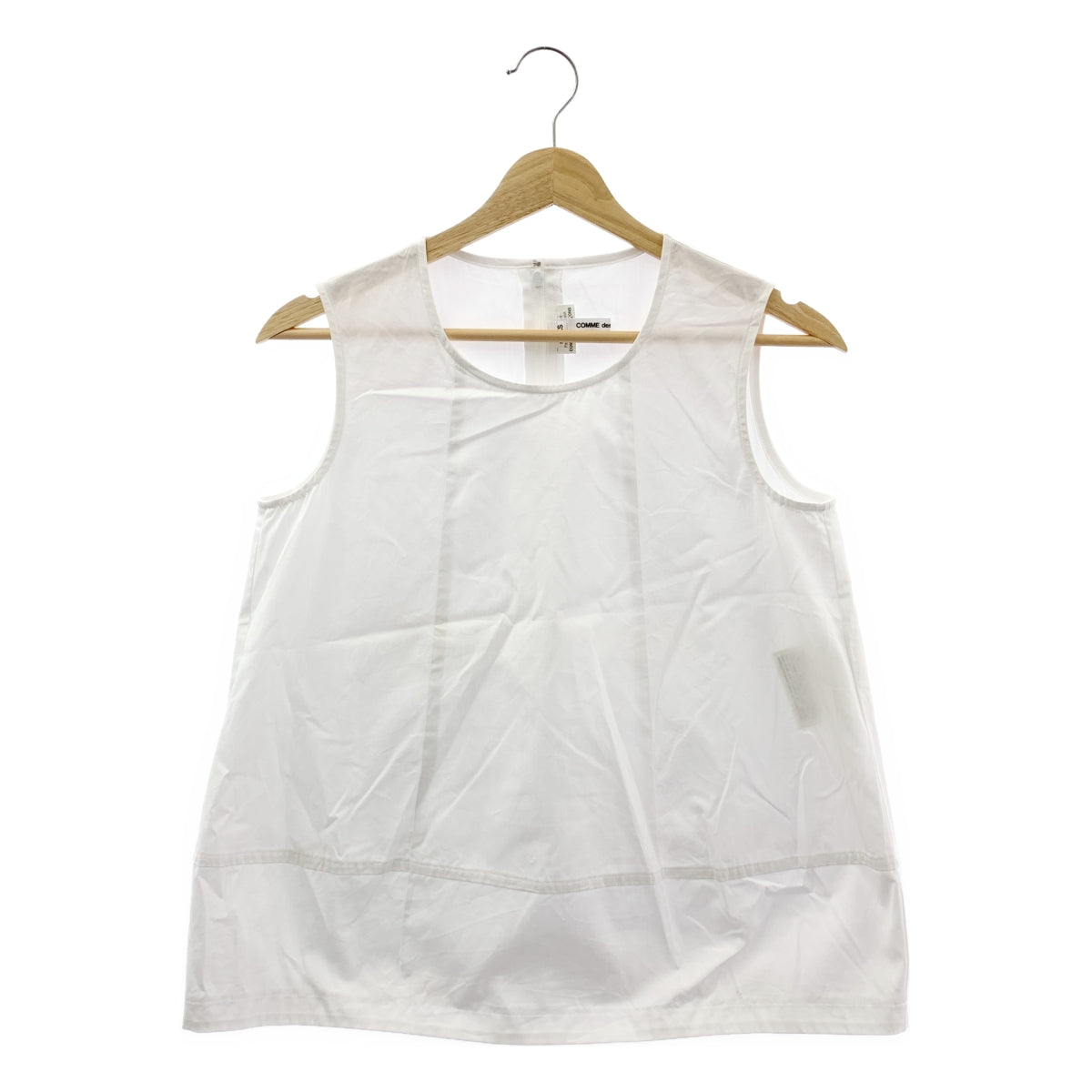 COMME des GARCONS COMME des GARCONS / コムコム | 2015SS | コットン パッチ バックジップ ノースリーブ  シャツ ブラウス | XS | レディース