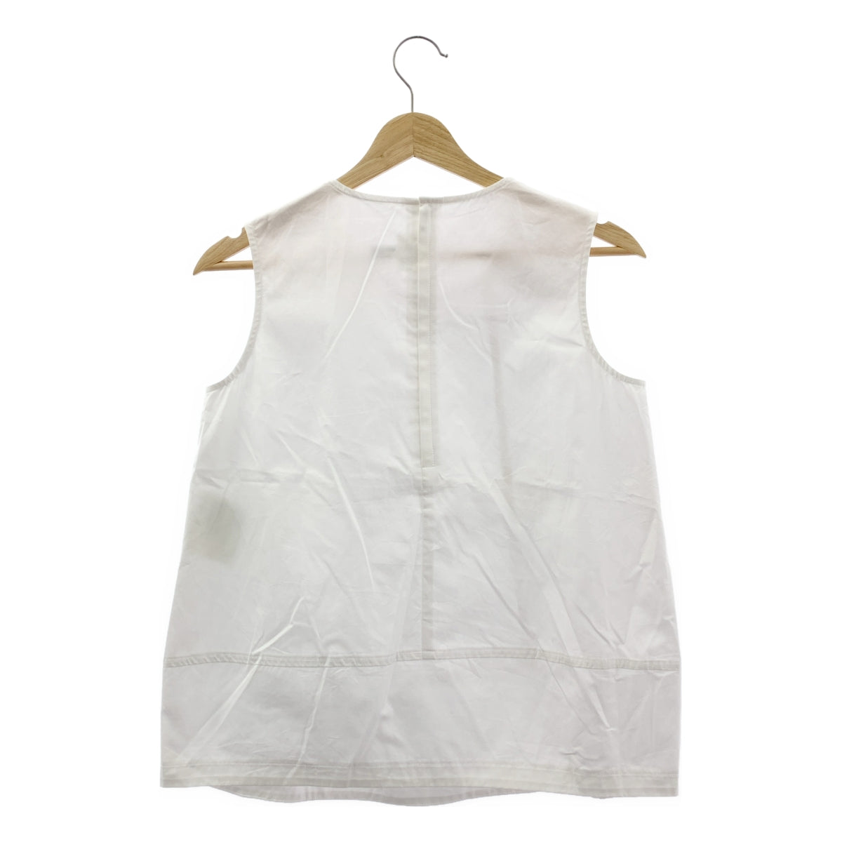 COMME des GARCONS COMME des GARCONS / コムコム | 2015SS | コットン パッチ バックジップ ノースリーブ  シャツ ブラウス | XS | レディース