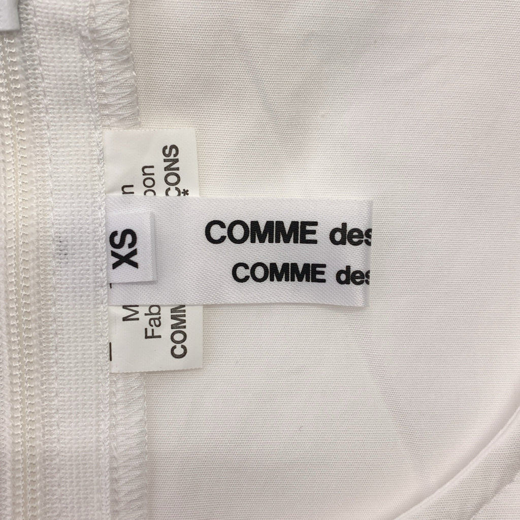 COMME des GARCONS COMME des GARCONS / 콤콤 | 2015SS | 코튼 패치 백 Zip 민소매 셔츠 블라우스 | XS |
