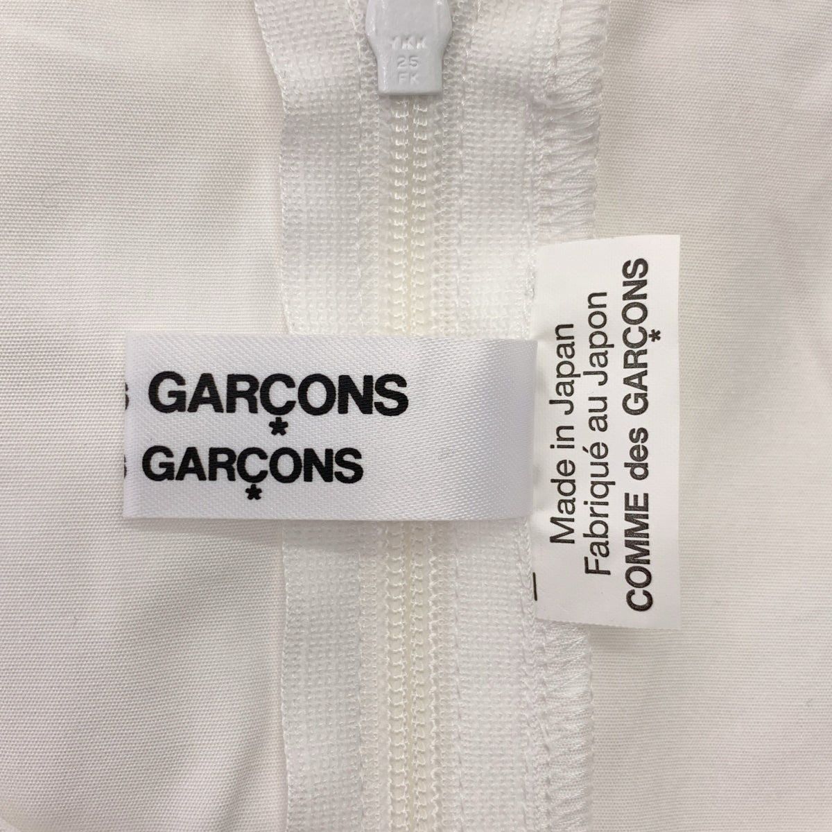 COMME des GARCONS COMME des GARCONS / 콤콤 | 2015SS | 코튼 패치 백 Zip 민소매 셔츠 블라우스 | XS |