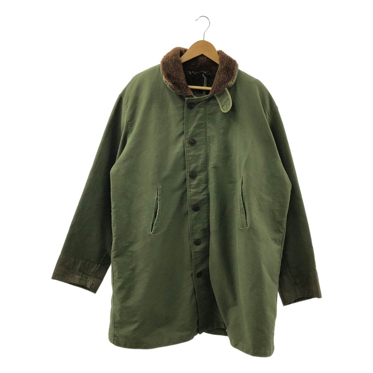 VINTAGE / 빈티지 헌 옷 | 60s FRENCH ARMY 프랑스군 ECLAIR 지퍼 뒤 보아 데크 재킷 롱 |