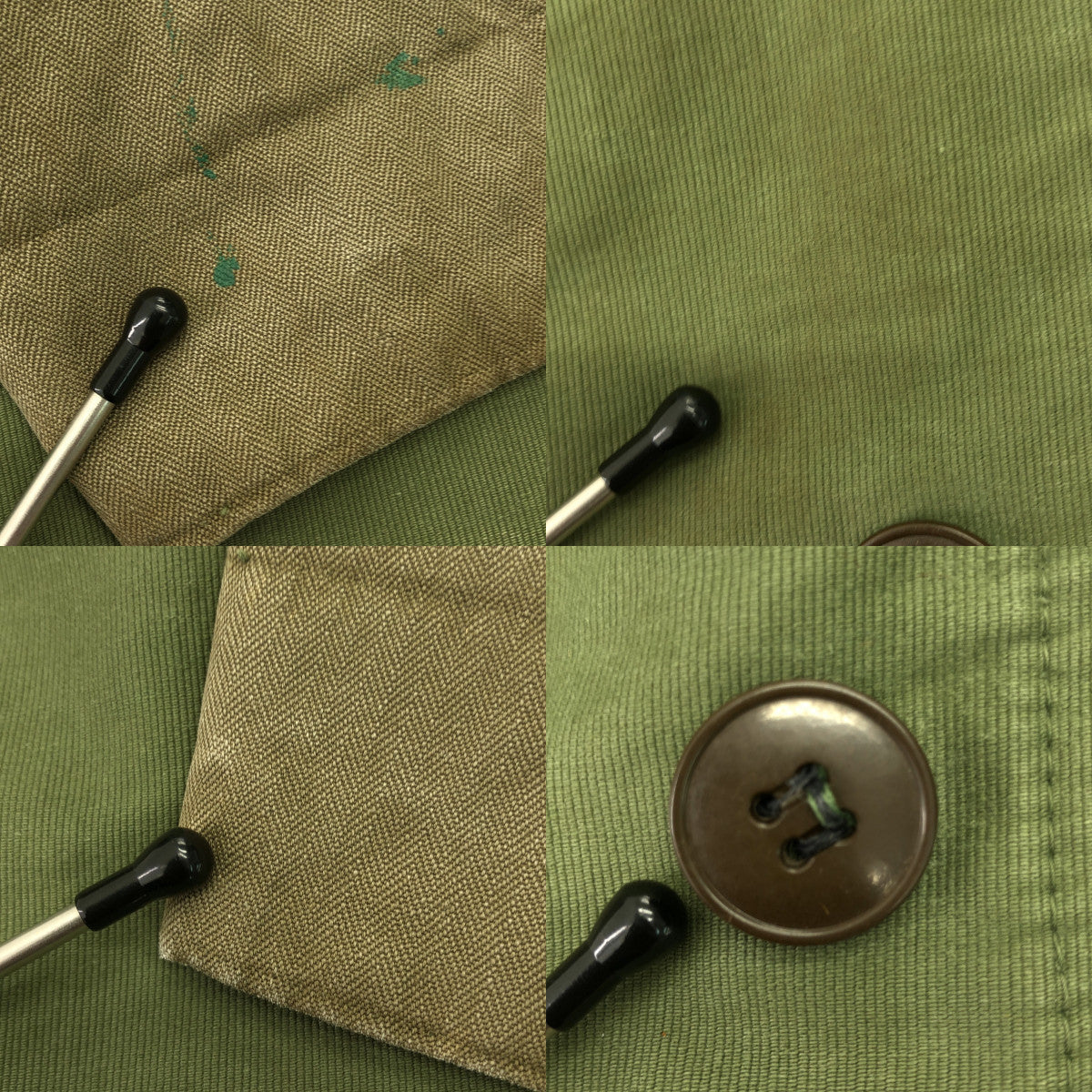 復古 / 復古服飾 | 60 年代法國軍隊 Eclair 拉鍊甲板夾克，長款，橄欖色 | 男款