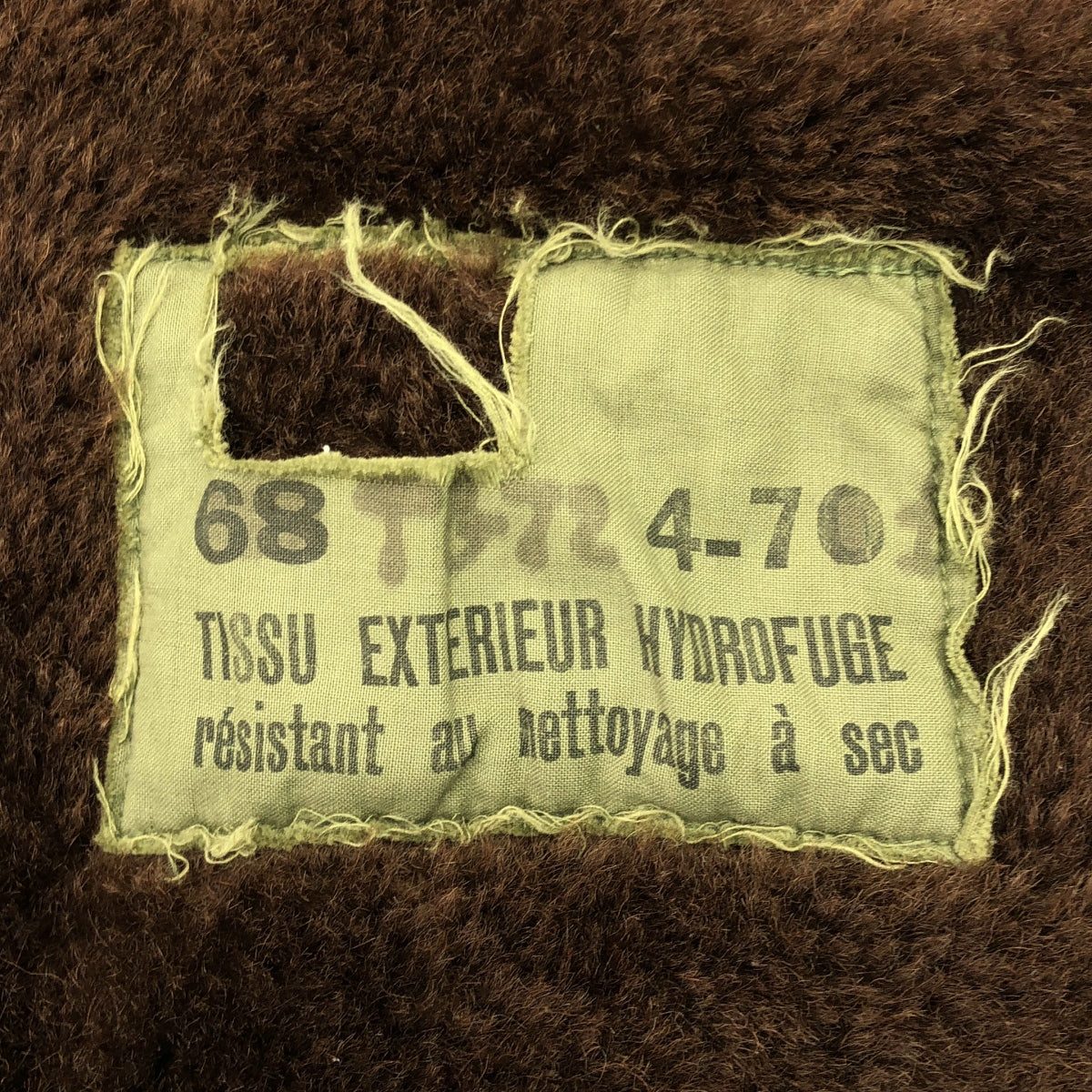 復古 / 復古服飾 | 60 年代法國軍隊 Eclair 拉鍊甲板夾克，長款，橄欖色 | 男款