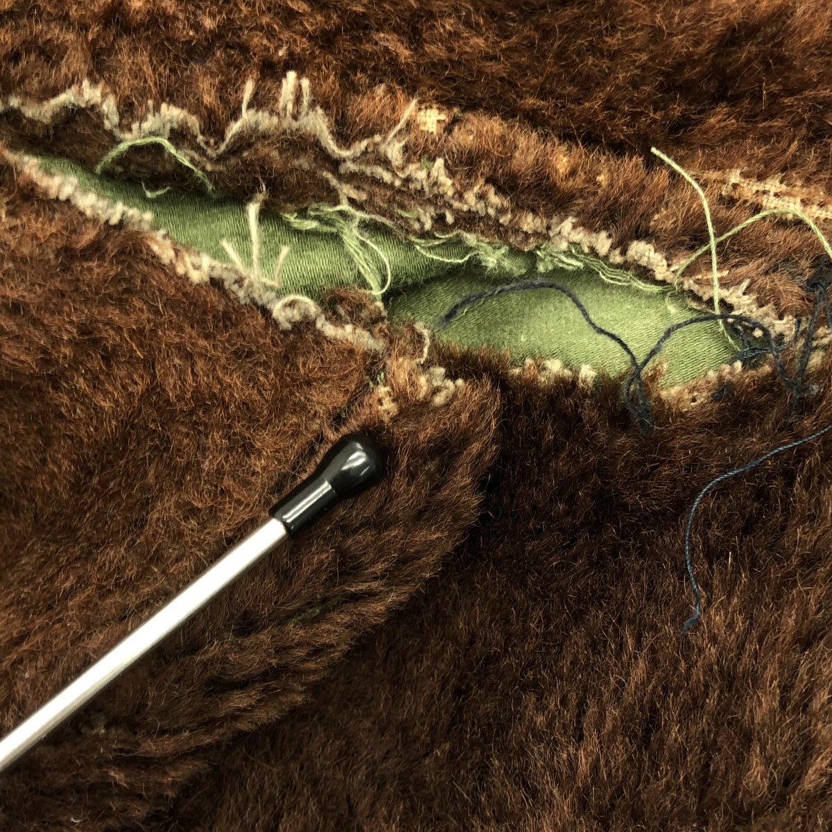 復古 / 復古服飾 | 60 年代法國軍隊 Eclair 拉鍊甲板夾克，長款，橄欖色 | 男款