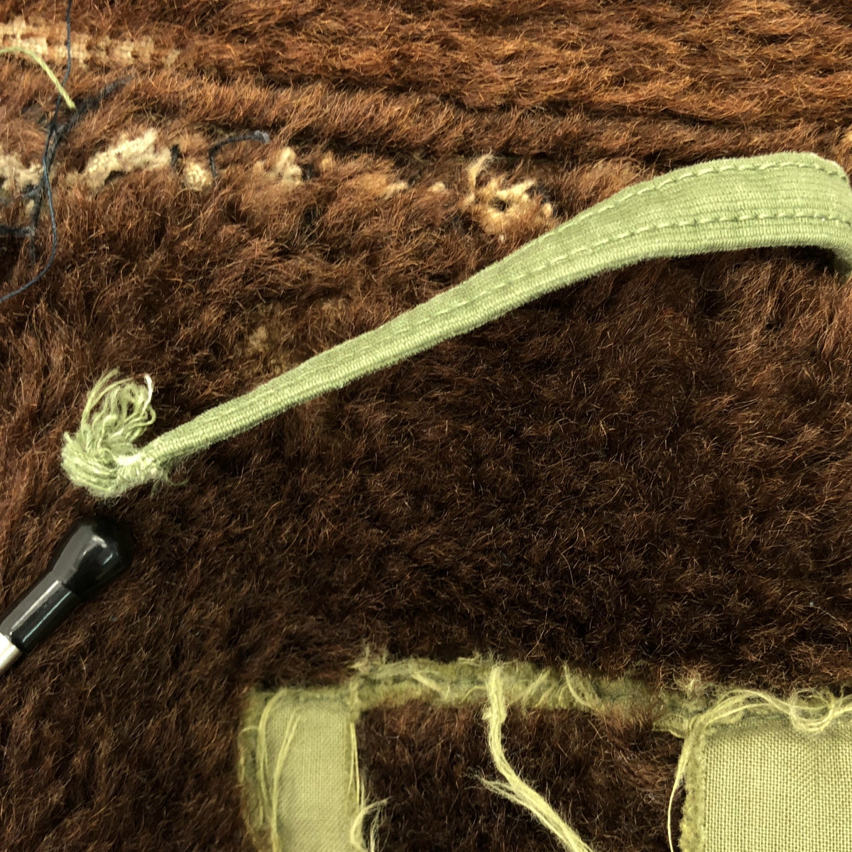 復古 / 復古服飾 | 60 年代法國軍隊 Eclair 拉鍊甲板夾克，長款，橄欖色 | 男款