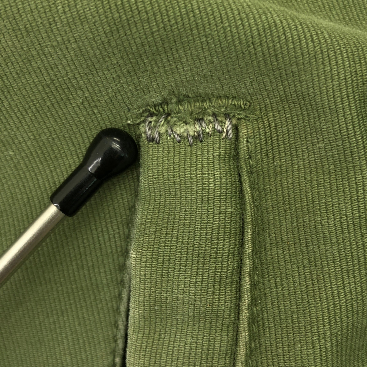 復古 / 復古服飾 | 60 年代法國軍隊 Eclair 拉鍊甲板夾克，長款，橄欖色 | 男款